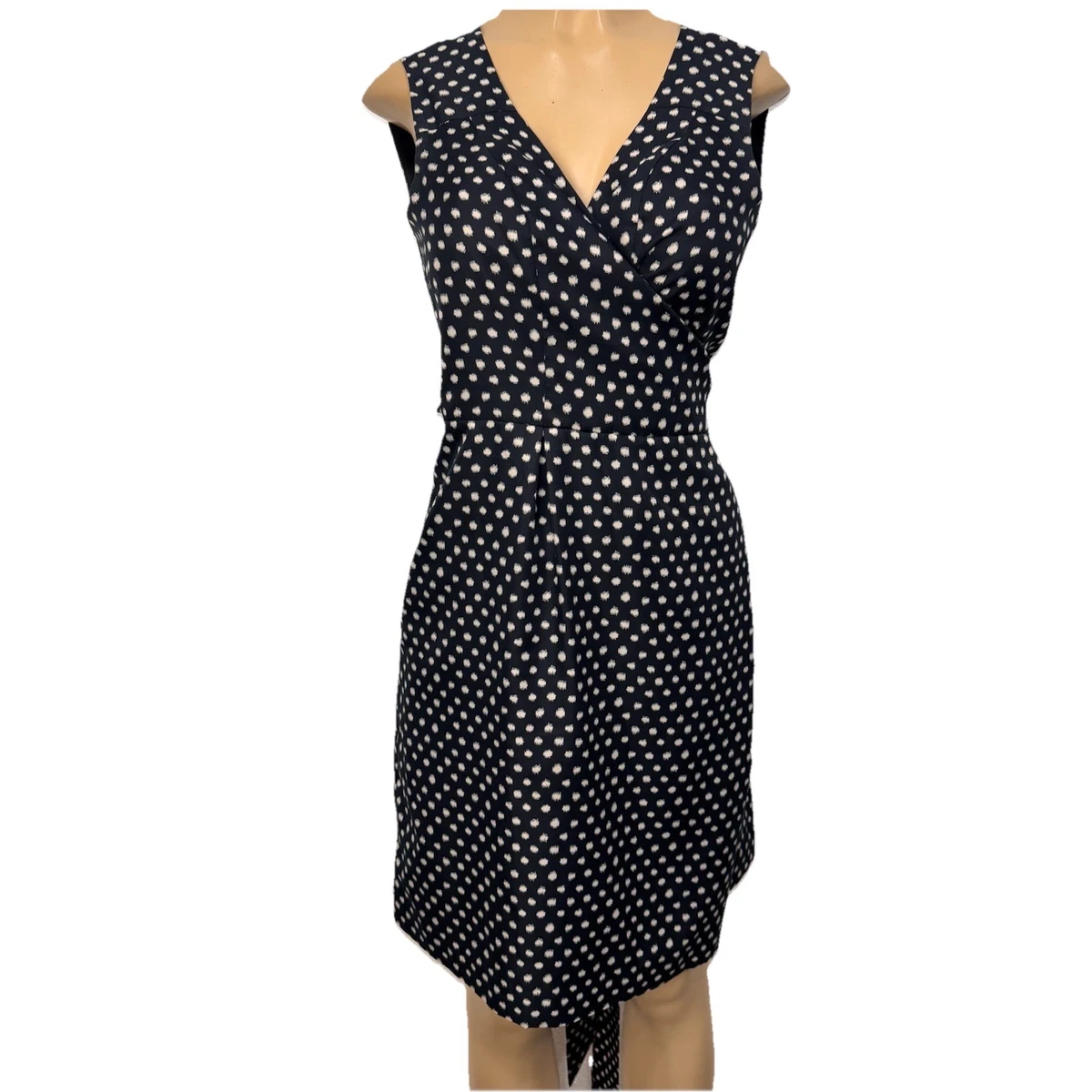 banana republic black and white polka dot dress Sleeveless Dresses for Women for sale Smocked waistband Sky To Moon White Party Dresses for Size:1X - Bust 44-52