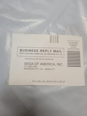 #ad Sega Genesis Consumer Reply Card Sw 1 92 $15.99