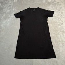 Everlane Shirt Dress Womens Medium Black Short Sleeve Crew Neck Organic Cotton