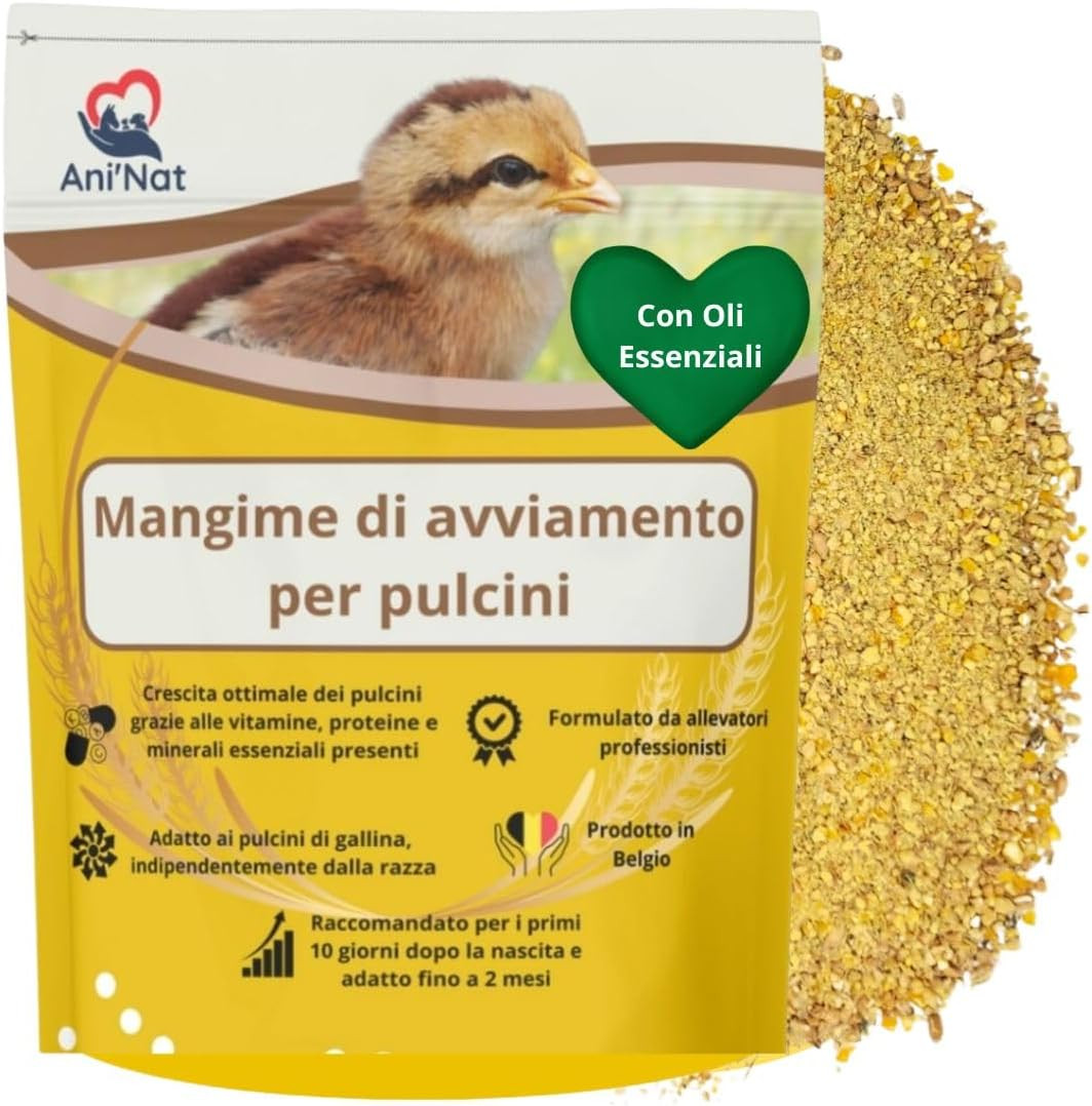 Aninat Alimento Starter per Pulcini, Cibo 1 ° Età Con Vitamine, Proteine E Miner