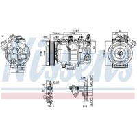 Nissens Klimakompressor 6SBL14C Passend FüR Nissan Qashqai Renault Grand Kadjar