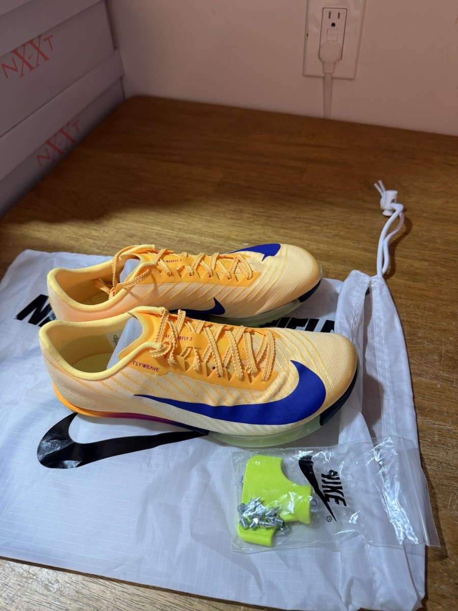 Men Size 8.5/W10-Nike Air Zoom Maxfly 2 Track And Field Orange