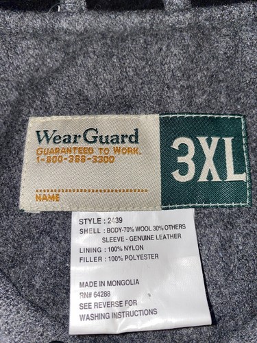 Vintage Wear Guard jacket Gray And Black letterman Jacket - Size 3XL - Picture 4 of 13