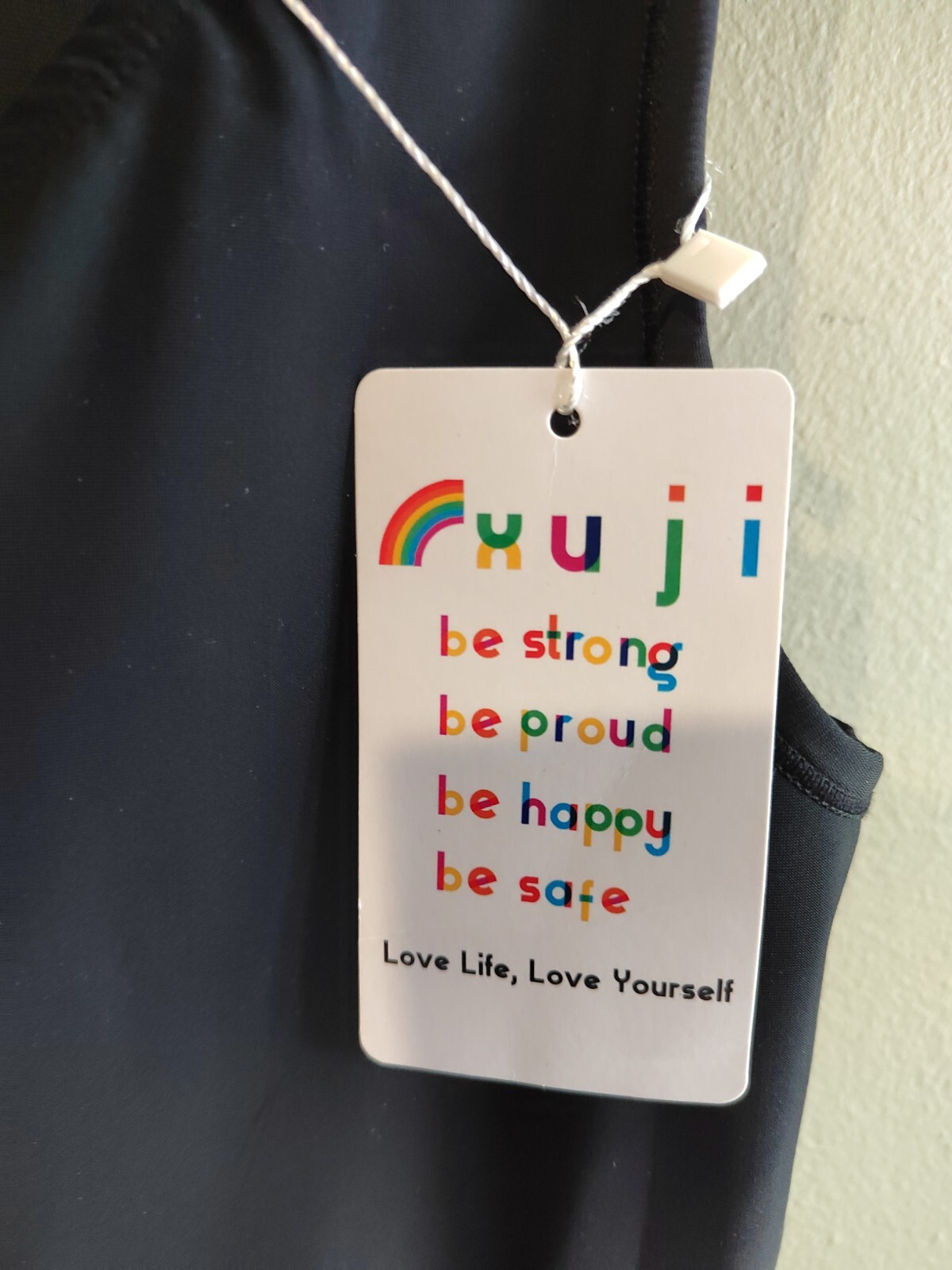 XUJI Transgender FTM Zip Up Breathable Half Chest Binder size XL Black