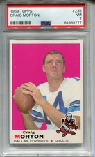 1969 Topps #235 Craig Morton PSA 7 NM Dallas Cowboys