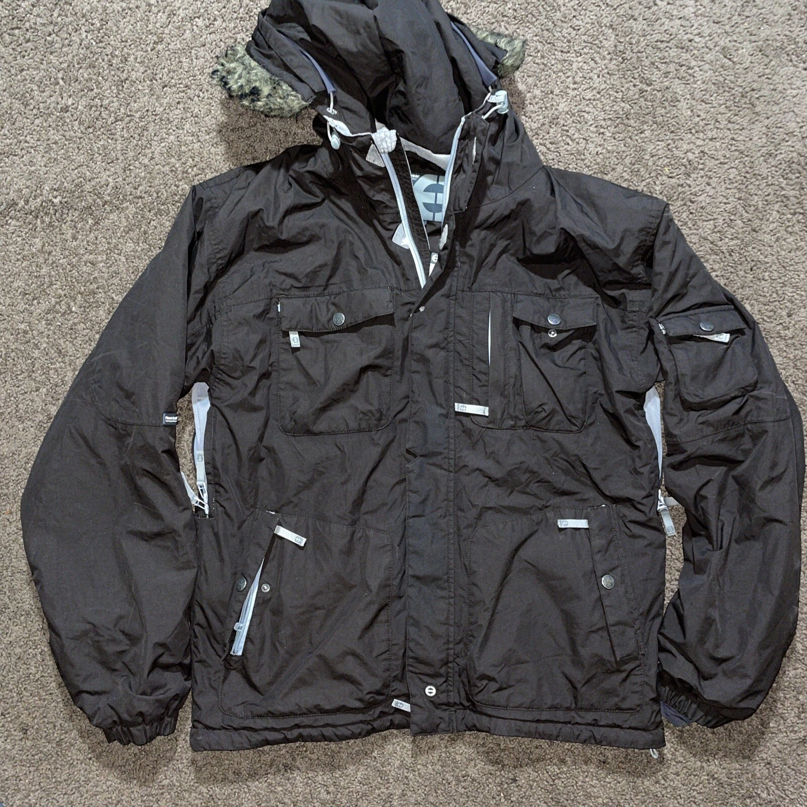 Vintage Planet Earth Heavy Duty Parka Ski Skateboard Jacket Size Large Rare - product detail image 1