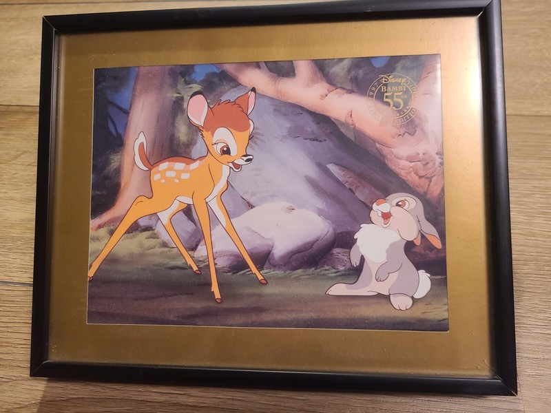 1997 Disney Video Bambi 55th Anniversary Limited Edition Matted Print Lithograph