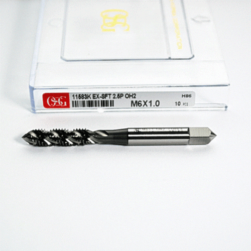 10ea M6 x 1.0 OH2 SPIRAL FLUTE TAP HSSE OSG - Picture 3 of 5