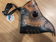 Hibiretro Steampunk Mask Halloween Prop Cosplay Dress up Brown and Black Adult