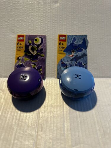 Lego Blue 4339 And Purple 4338 Aqua Xpod, W/Manual Rare Complete Set Of 2 B-10 - Afbeelding 1 van 4
