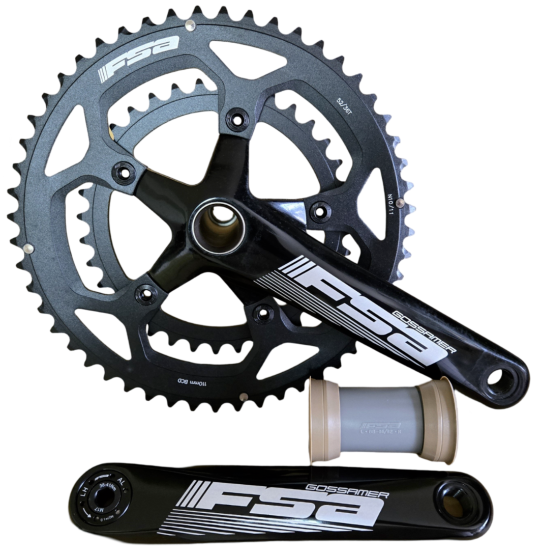 【30万円完成車部品】FSA GOSSAMER ハンドTYRANT BIKES FSA Gossamer 11 speed Road bike Crankset 52t 36t 172.5mm