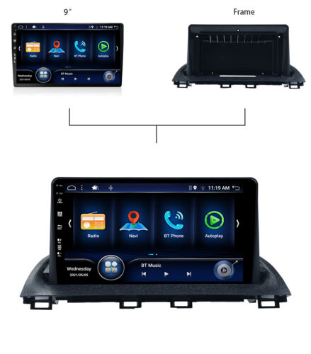 For Mazda 3 Axela 2013-2016 Android14 CarPlay Car Stereo Navi Head Unit GPS 128G - Picture 17 of 18