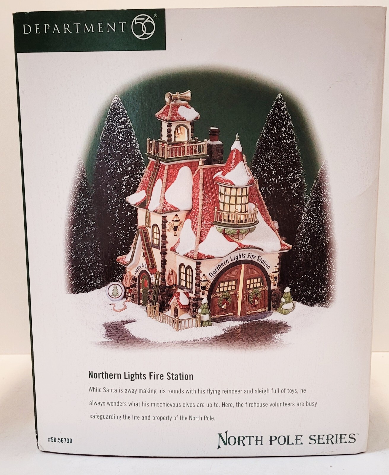 "Northern Lights Fire Station" Department 56 North Pole Series 56.