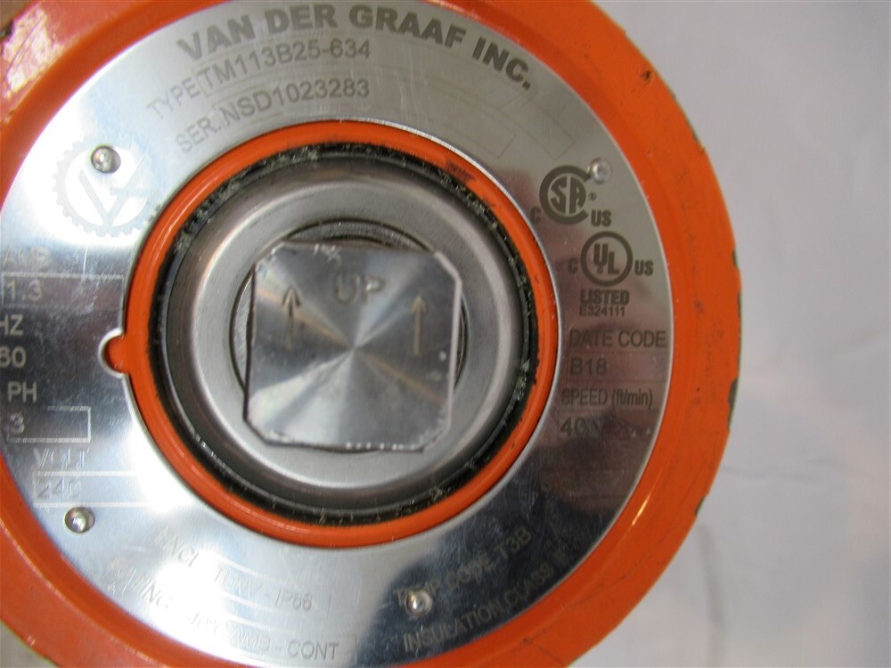 Van Der Graaf TM113B25634 , StandardDuty Drum Motor ,3 Phase , 240