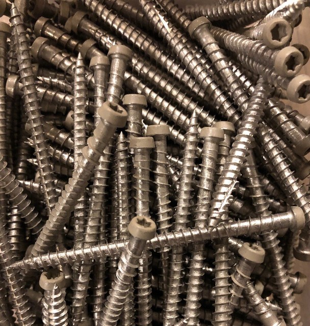 (5 LBS / 350) STONE GRAY Camo Composite Deck Screws 3"x 10 Star Drive