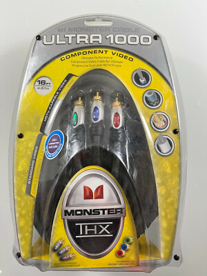 Monster Cable Ultra 1000 Component Video HDTV  (16 FT) pro RCA CABLES cables