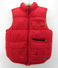 Gap Vest Boys XL Red Brown Reversible Puffer Quilted Jacket Coat Full Zip Ski