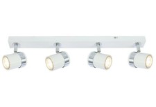 Ceiling Spot Lights White 4 Way LED Fitting Kitchen GU10 Straight Bar Spotlight