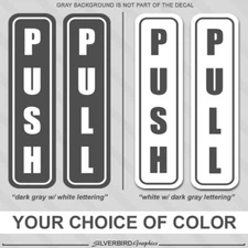 Push and Pull - sticker decals office store window label door vinyl laminated 
