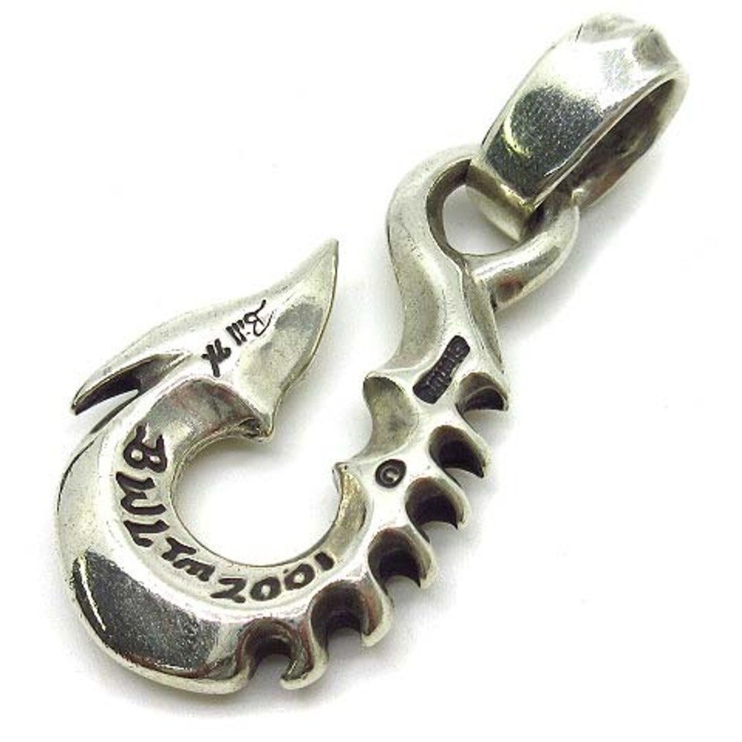 Bill Wall Leather BWL Fish Hook Charm Pendant Top SV925 Silver 