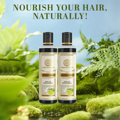 Khadi Natural Amla & Bhringraj Hair Cleanser Shampoo (210ml x 2