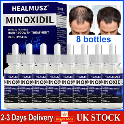 HEALMUSZ 8X Minoxidil 5% Extra Strength for Men Hair Regrowth Treatment Topical Solution
