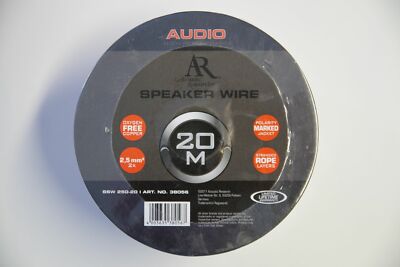 Acoustic Research Lautsprecherkabel  2 x 2,5 mm²  transparent  20 Meter Spule 