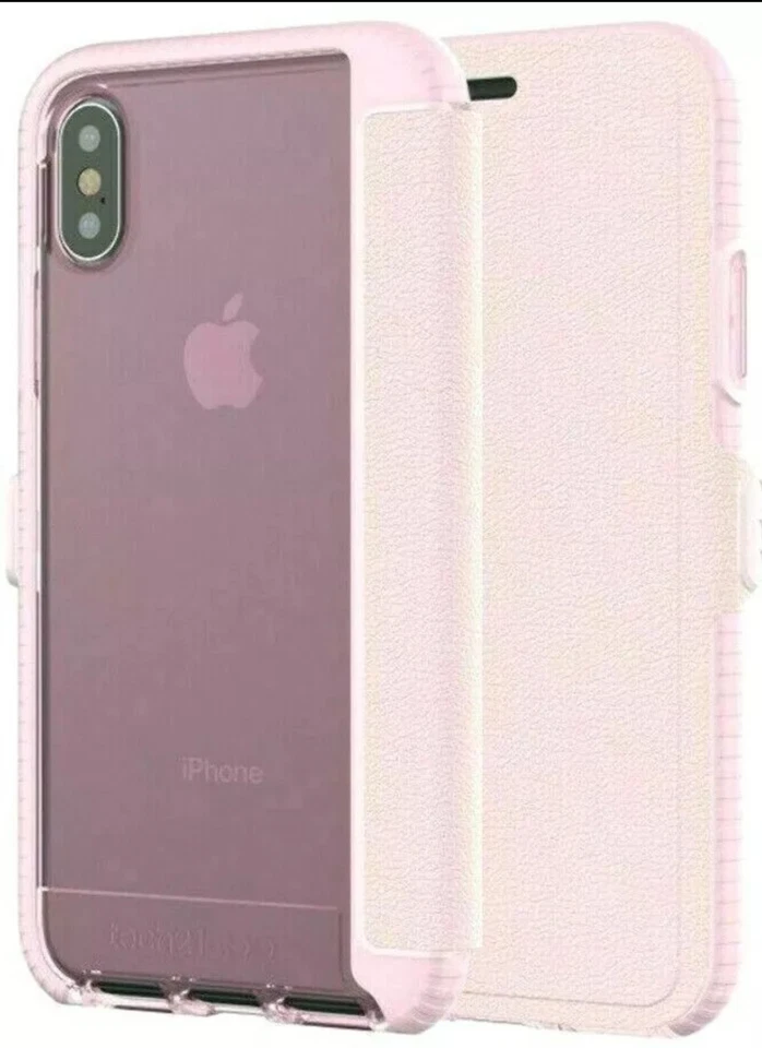 NEW Tech21 Evo Wallet Case for Apple iPhone X📲 Pink Drop Protection - Image 3 of 4