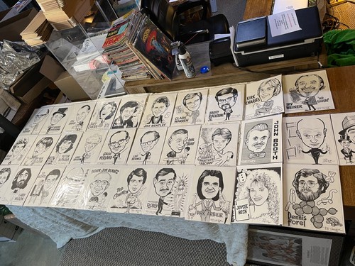misc lot of 31 TED SALTER 8 x 10 pictures  from Magic Castle Walls of Fame book