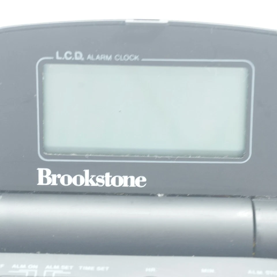 Brookstone Portable Travel LCD Alarm Clock Folding Compact - Image 3 of 4