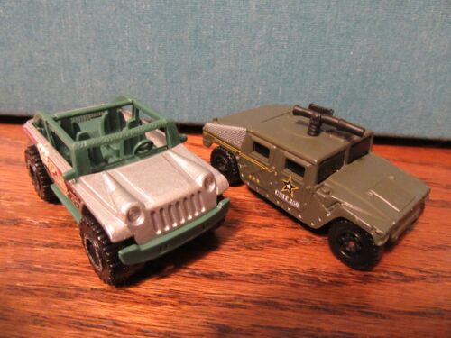 Two Matchbox Vehicles 2002 Willy's Jurassic World Concept Jeep And 1994 Hummer U - Afbeelding 1 van 12