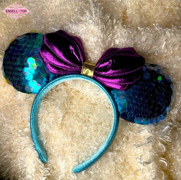 NWT Disney Little Mermaid Ariel Dinglehopper Minnie Bow Ears Headband Disney Parks Little Mermaid Ariel Dinglehopper Minnie Mouse  main image 2