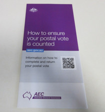 2022 - Australian Electoral Commission Brochure - Ensure Postal Vote is Counted