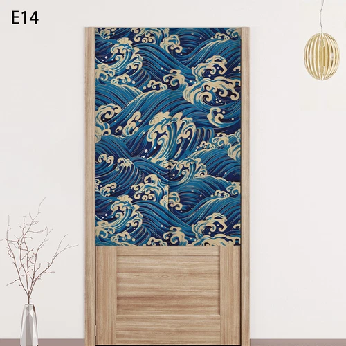 Japanese Style Door Curtain Screen Cotton Linen Noren Cherry Flower Room Divider - Bild 35 von 44