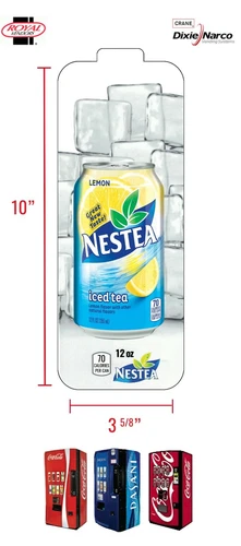 1 Royal Vendors Chameleon CUSTOM "Nestea" 12 oz Can Vend Label Flavor Strip