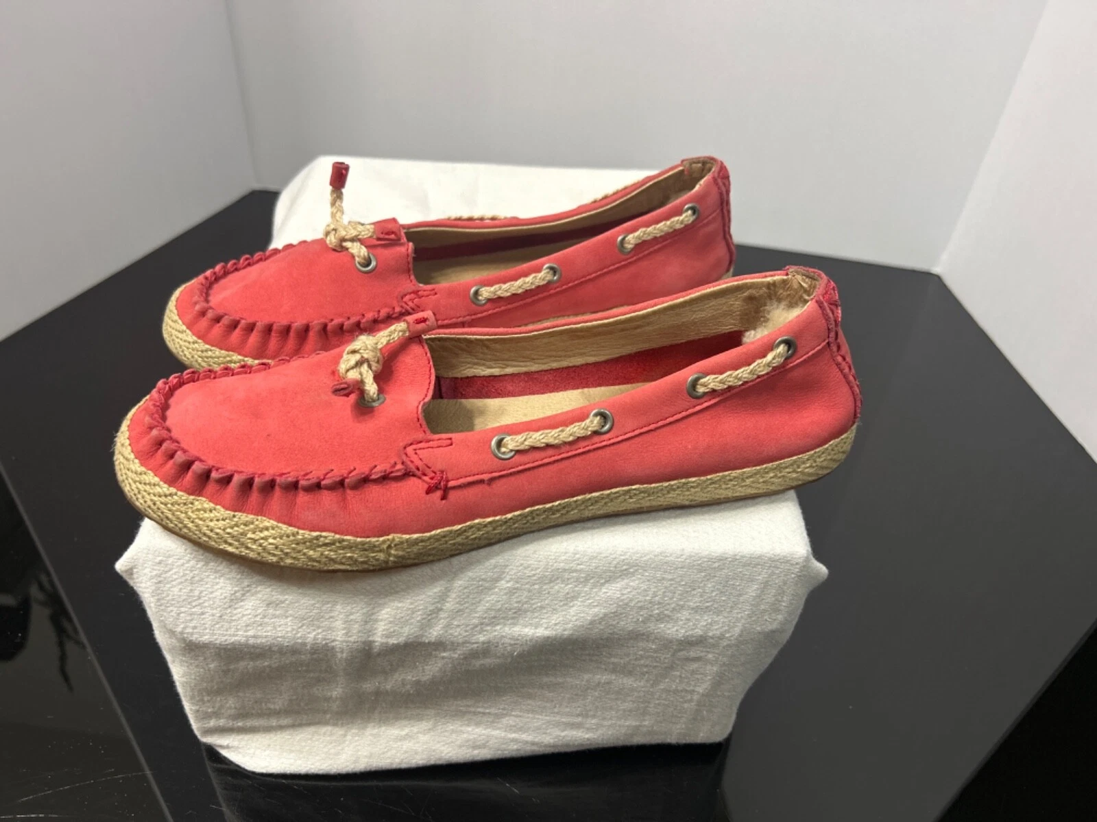 taglia 8 5 slip on ballerine mocassino donna UGG salmone rosa
