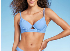 Women's Plunge Underwire Bikini Top - Shade  Shore Blue 34B