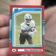 2024 Donruss Tahj Washington Rated Rookie Press Proof Red (RC) #346