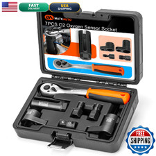 Mateauto 7Pcs Oxygen Sensor Socket Set O2 Sensor Socket And Thread Chaser Set