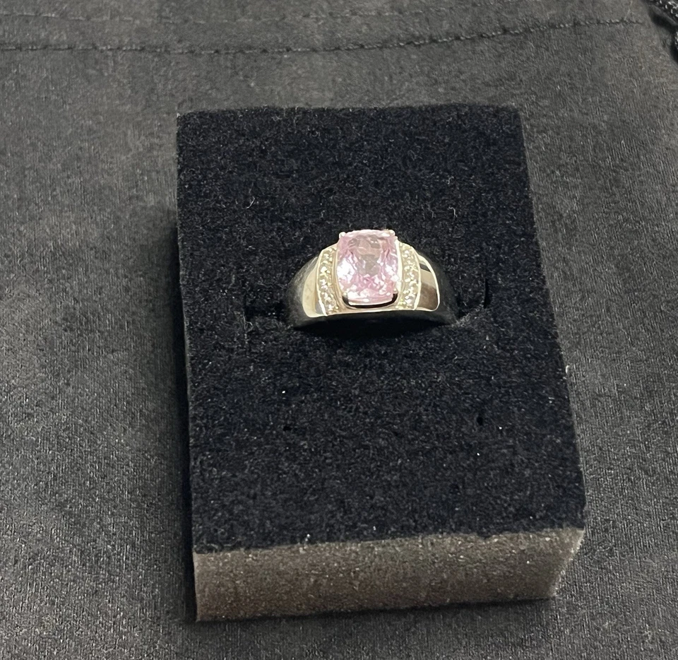 Pink Kunzite Rhodium over Sterling Silver Ring 2.63ctw Size 8 - Image 2 of 4