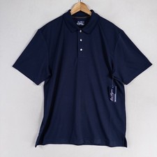 Ben Hogan Performance Golf Polo Shirt Mens Large Blue Moisture Wicking Stretch