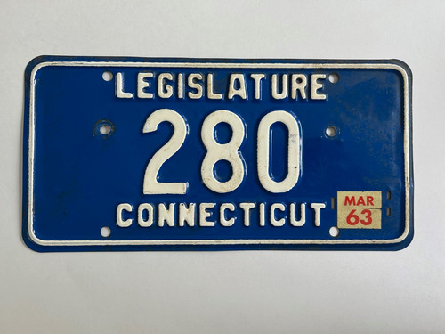 1964 Connecticut Legislature License Plate Senate Political Natural Sticker
