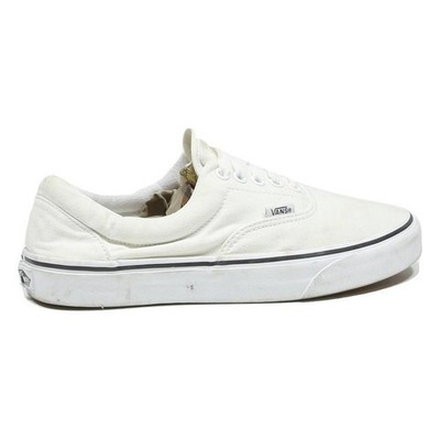 VANS Authentic Womens White Canvas Trainers UK Lace Up Casual