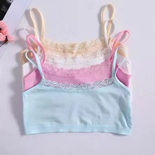 4pc Teen Bra Cotton Vest Sport Underwear Girls 8  14 Years Adolescente Kids