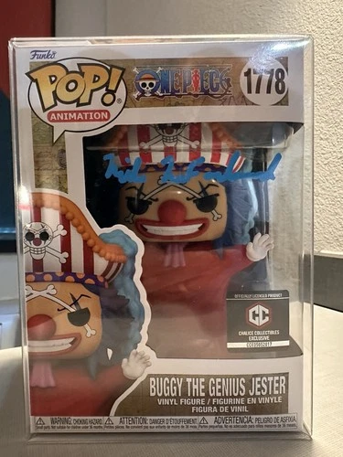 Funko Pop! One Piece Buggy the Genius Jester 1778 Signed Mike McFarland MAS COA