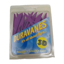 Duravane 3-D 2.3" Premium Arrow Vanes: Purple: 50 Pack: Norway Industries