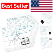 Essential FD-258 Fingerprint Kit - 6 Cards, 1 Practice Card Ink Pad Included