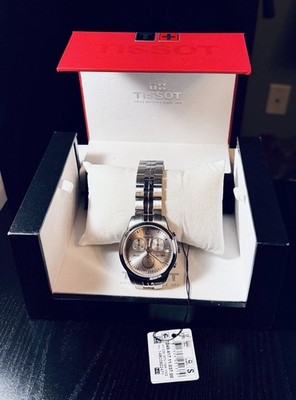 2014 Tissot PR100 Chronograph Watch T049.417.11.037.00 Box Tags Full 16-Link