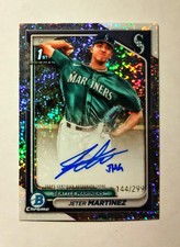 Jeter Martinez 2024 1st Bowman Chrome AUTO Prospect SPECKLE REFRACTOR 144/299 J6