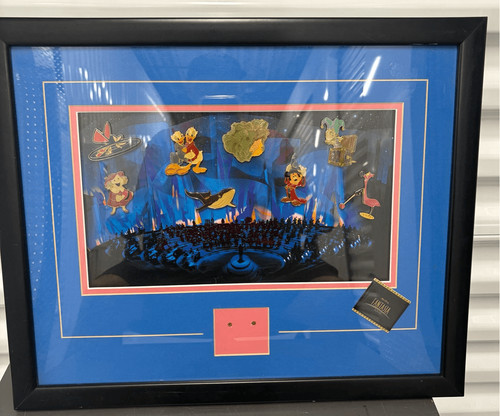 LIMITED EDITION Disney Gallery Fantasia Framed Set 9 Pin Original 2000